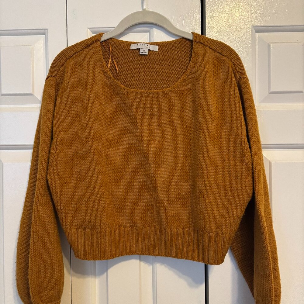 Cropped tan sweater